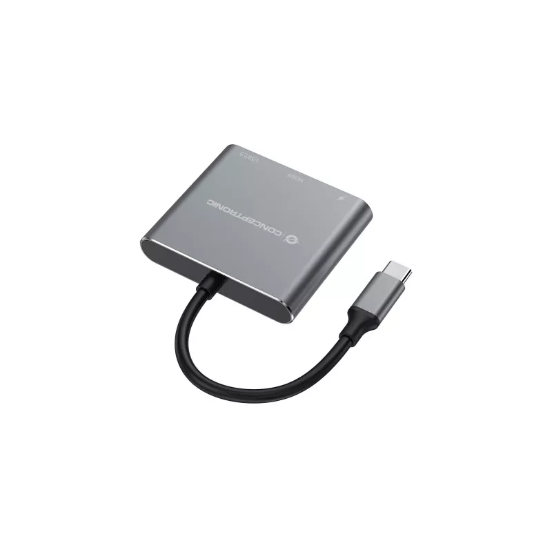 Conceptronic DONN18G 3-in-1 USB 3.2 Gen 1 dokų stotelė, HDMI, USB 3.0, 100 W USB PD