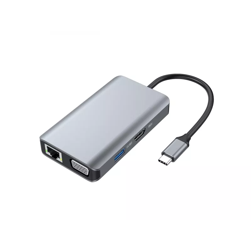 Conceptronic DONN21G nešiojamojo kompiuterio dokas / prievado replikatorius, laidinis USB 3.2 Gen 1 (3.1 Gen 1) Type-C, pilka