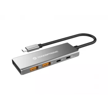 Conceptronic HUBBIES15G sąsajos šakotuvas USB 3.2 Gen 2 (3.1 Gen 2) Type-C 10000 Mbit/s pilka