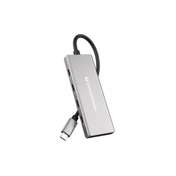Conceptronic HUBBIES17G sąsajos šakotuvas USB 3.2 Gen 2 (3.1 Gen 2) Type-C 10000 Mbit/s pilka