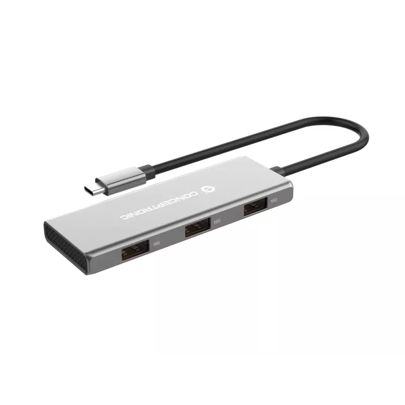 Conceptronic HUBBIES17G sąsajos šakotuvas USB 3.2 Gen 2 (3.1 Gen 2) Type-C 10000 Mbit/s pilka