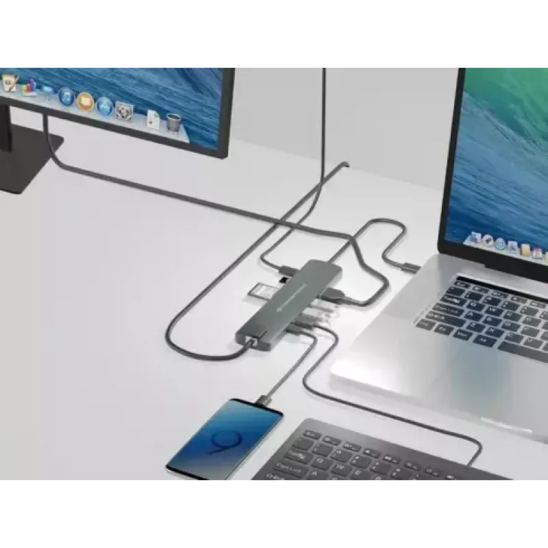 Conceptronic DONN 9 viename daugiafunkcis USB šakotuvas-adapteris