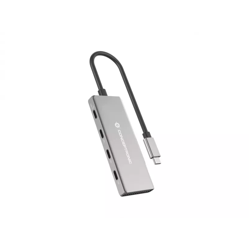 Conceptronic HUBBIES16G sąsajos šakotuvas USB 3.2 Gen 2 (3.1 Gen 2) Type-C 10000 Mbit/s pilka