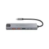 Conceptronic DONN29G 6-in-1 USB 3.2 Gen 2 prijungimo stotelė, 4K60Hz HDMI, USB-A 10Gbps x 2, USB-C 10Gbps, GbE LAN, 140W USB PD 3.1