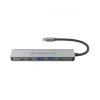 6-in-1 USB 3.2 Gen 1 dokacijos stotelė CONCEPTRONIC DONN33G HDMI, 2×USB-A 5Gbps, 2×USB-C 5Gbps, 100W USB PD, sidabrinė