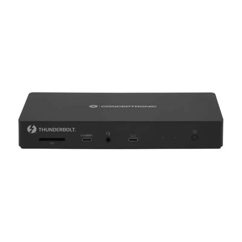 Conceptronic DONN30B 13 viename Thunderbolt 4 dokinė stotelė, laidinis, Thunderbolt 4, 96 W, 3,5 mm, 10,100,1000,2000,2500 Mbit/s, IEEE 802.3bz