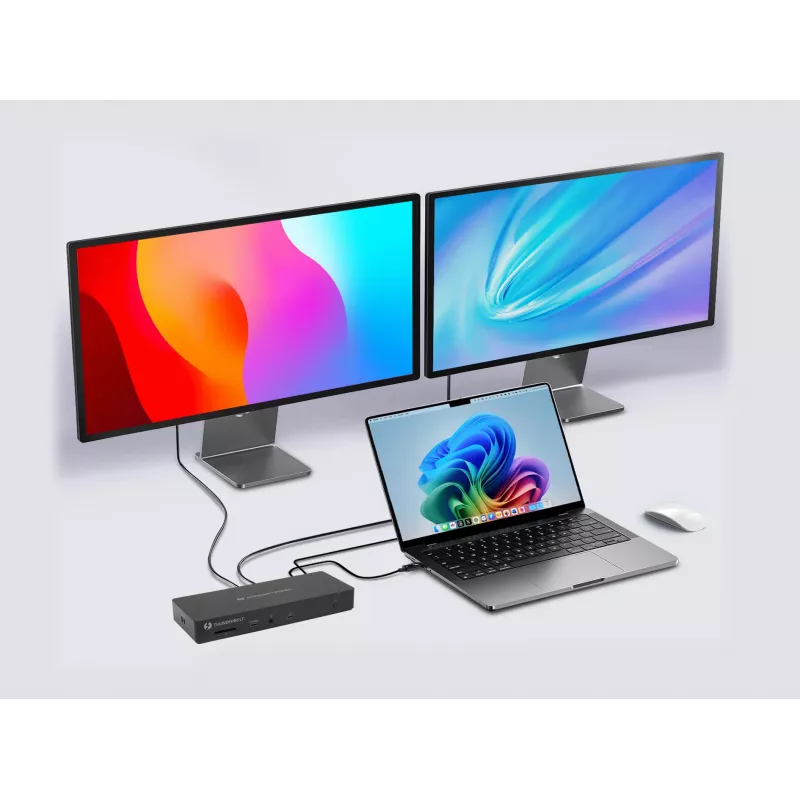 Conceptronic DONN30B 13 viename Thunderbolt 4 dokinė stotelė, laidinis, Thunderbolt 4, 96 W, 3,5 mm, 10,100,1000,2000,2500 Mbit/s, IEEE 802.3bz