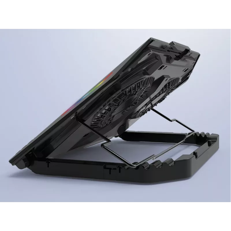 Conceptronic THYIA ERGO 2 ventiliatorių žaidimų nešiojamojo kompiuterio aušinimo stovas, 43,2 cm (17 colių), 2 vnt., Mygtukai, Juoda, Mėlyna, Žalia, Raudona, Kinija