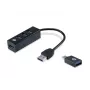 USB Hub Conceptronic HUBBIES 4-Port USB 3.0 Hub su USB-C OTG Adapter