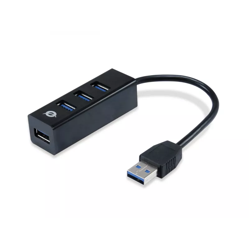 USB Hub Conceptronic HUBBIES 4-Port USB 3.0 Hub su USB-C OTG Adapter