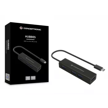 Conceptronic HUBBIES USB-C – 4 prievadų USB 3.0 šakotuvas