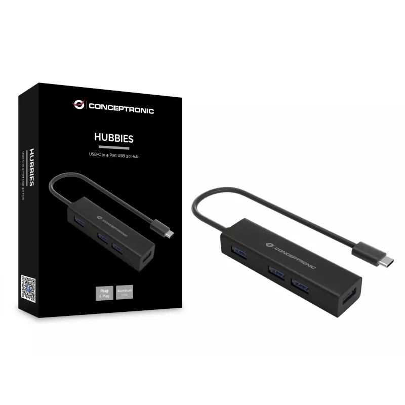 Conceptronic HUBBIES USB-C – 4 prievadų USB 3.0 šakotuvas