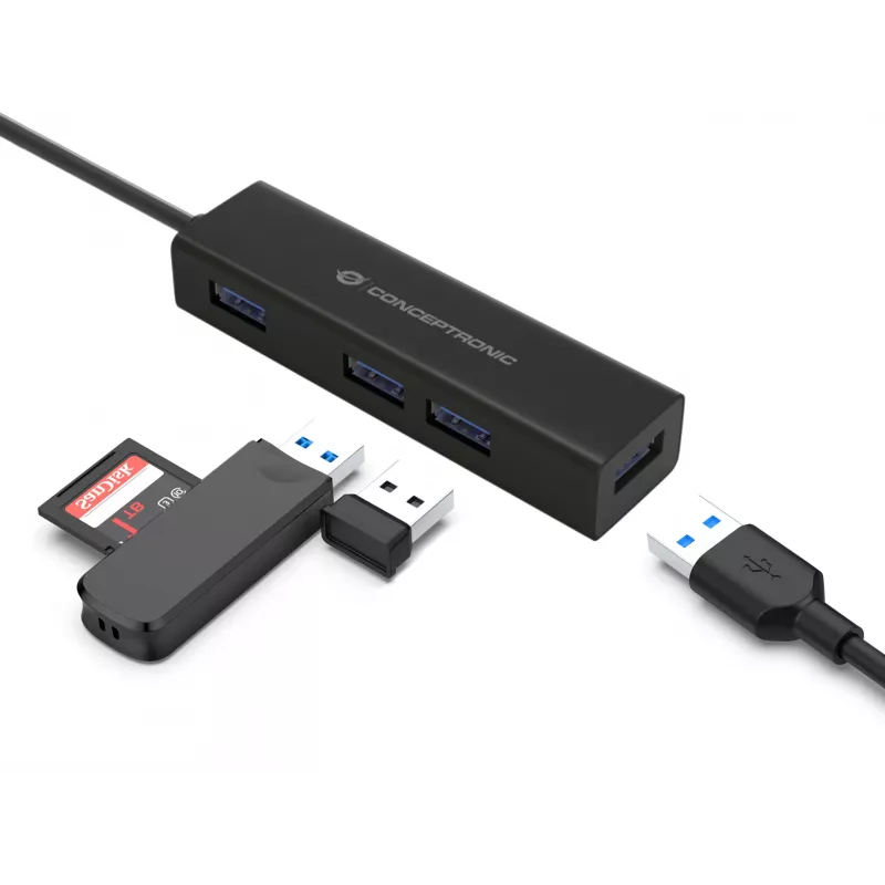 Conceptronic HUBBIES USB-C – 4 prievadų USB 3.0 šakotuvas