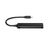 Conceptronic HUBBIES 4 prievadų USB 3.0 šakotuvas, 2 USB-C ir 2 USB-A prievadai, aliuminio korpusas, USB-C jungtis
