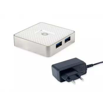 Conceptronic HUBBIES03W sąsajos šakotuvas USB 3.2 Gen 1 (3.1 Gen 1) Micro-B 5000 Mbit/s Baltas