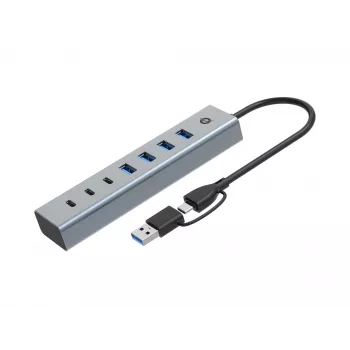 Conceptronic HUBBIES20G 7 prievadų USB 3.0 šakotuvas, 5 Gb/s, USB-C × 3, USB-A × 4