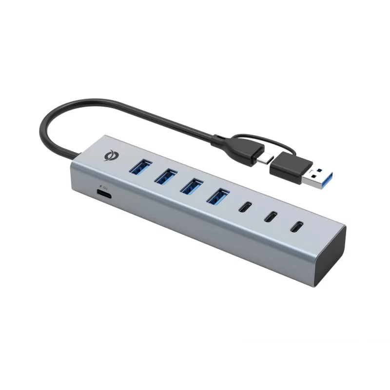 Conceptronic HUBBIES20G 7 prievadų USB 3.0 šakotuvas, 5 Gb/s, USB-C × 3, USB-A × 4