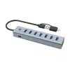 Conceptronic HUBBIES21GP 7 prievadų USB 3.0 šakotuvas su maitinimo adapteriu, 5 Gbps, USB-A x 7