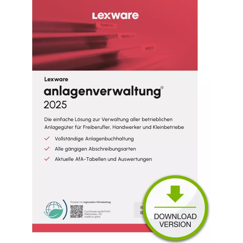 Lexware anlagenverwaltung 2025 „unbegrenzte Laufzeit“ atsisiuntimas Apskaita