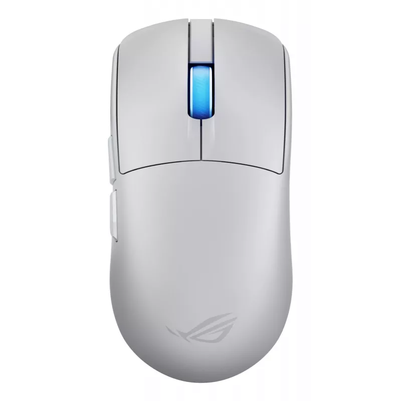 Žaidimų pelė ASUS ROG Harpe II Ace, dešiniarankė, optinė 42 000 DPI, RF Wireless + Bluetooth + USB Type-A, 5 mygtukai, balta