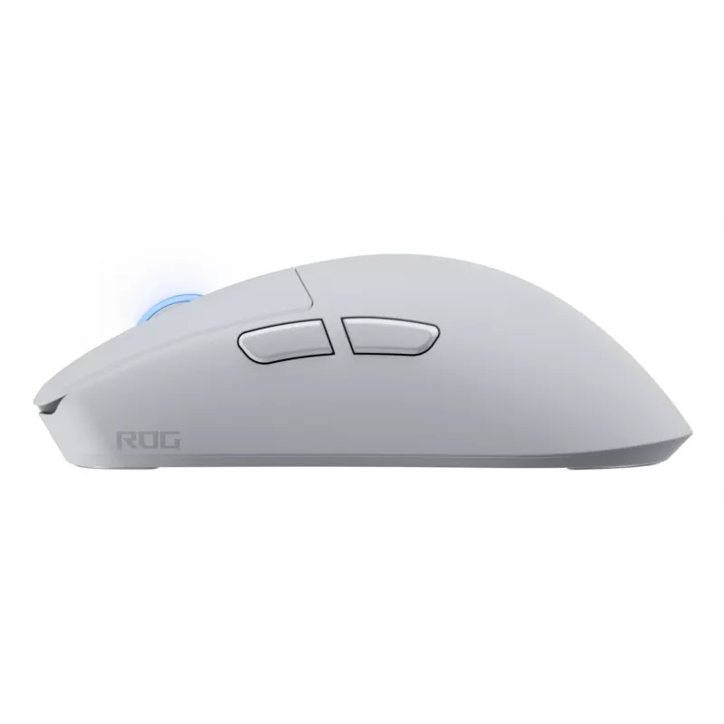Žaidimų pelė ASUS ROG Harpe II Ace, dešiniarankė, optinė 42 000 DPI, RF Wireless + Bluetooth + USB Type-A, 5 mygtukai, balta