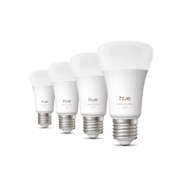 Išmanioji lemputė Philips A60 E27, Bluetooth/Zigbee, 6 W, 810 lm, balta, pakuotėje 4 vnt.