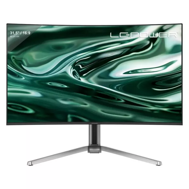 LC-Power LC-M32UCO 31,5 colio QD-OLED 4K Ultra HD lenktas monitorius, 3840×2160, 0,03 ms, 450 cd/m², USB stotelė, garsiakalbiai, VESA, aukščio reguliavimas