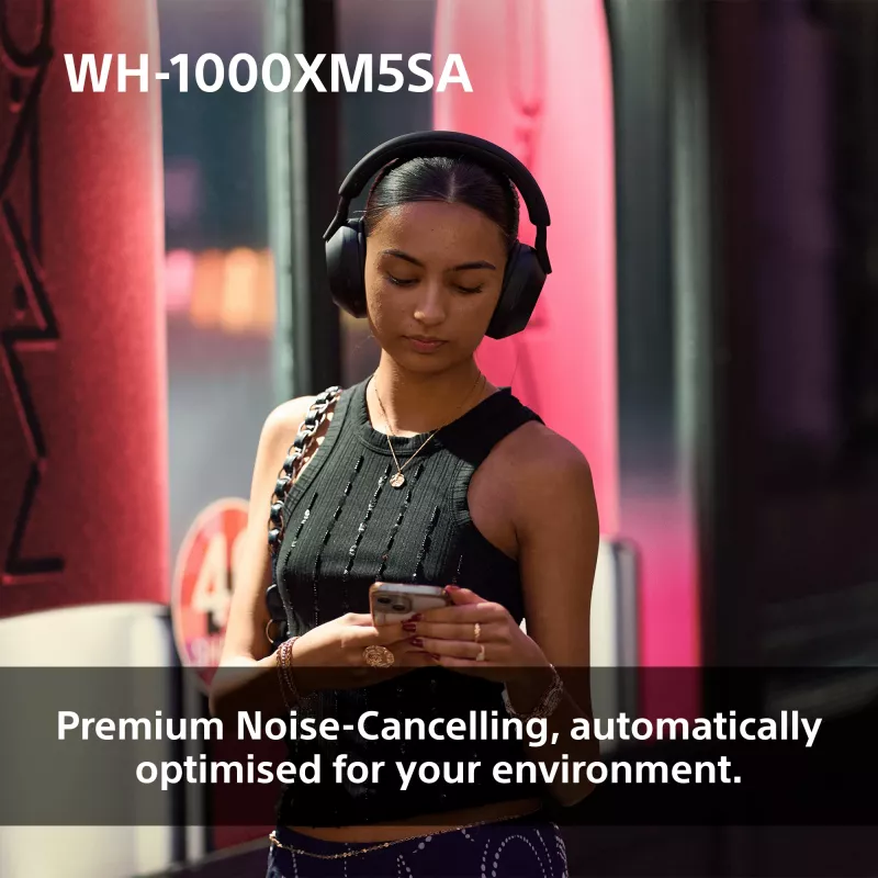 Sony WH-1000XM5SA Ausinė laidinė ir belaidė Antgalvinė Muzika USB Type-C Bluetooth Juoda