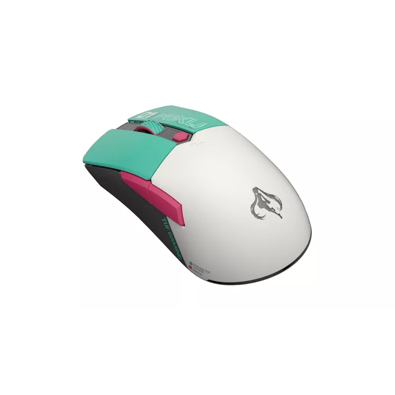 ASUS TUF Gaming Mini belaidė Hatsune Miku Edition pelė, dešiniarankiams, RF belaidė + Bluetooth + USB Type-A, optinė, 1200 DPI
