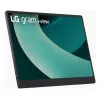 LG 17MT70 Nešiojamasis monitorius Juoda, Nerūdijantis plienas 43.2 cm (17 coliai) LED 2560 x 1600 pikselių