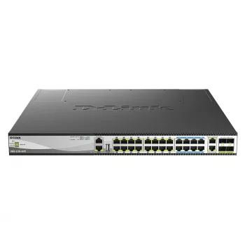 D-Link DMS-3130-30PS tinklo jungiklis Valdomas L3 2.5G Ethernet (100/1000/2500) Power over Ethernet (PoE) 1U Juodas