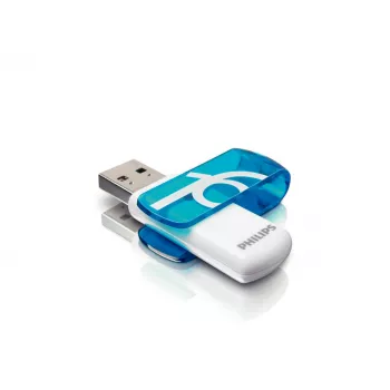 Philips USB atmintukas FM16FD05B/00, 16 GB, USB Type-A, 2.0, 14 MB/s, pasukamas, mėlynas, baltas