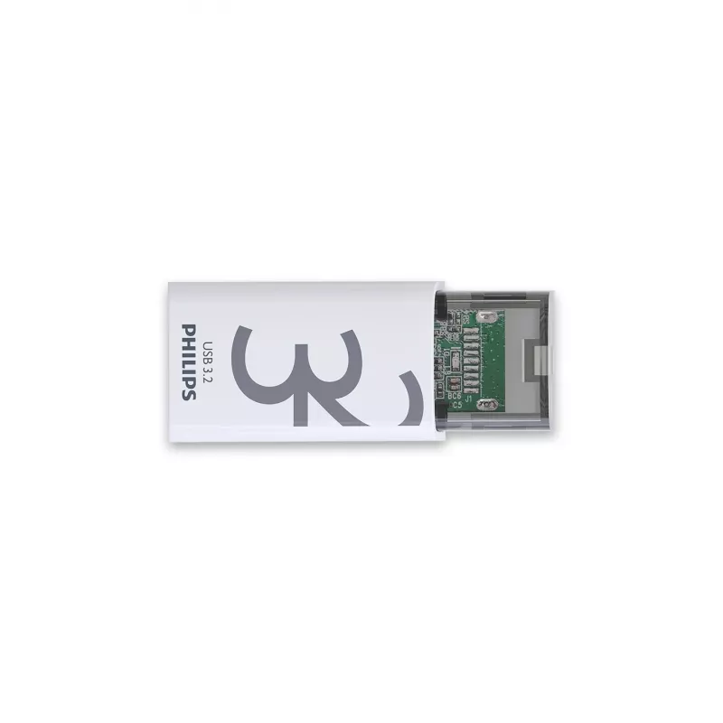 Philips Click USB atmintukas 32 GB USB Type-C 3.2 Gen 1 (3.1 Gen 1) Skaidrus, Baltas