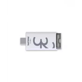 Philips Click USB atmintukas 32 GB USB Type-C 3.2 Gen 1 (3.1 Gen 1) Skaidrus, Baltas