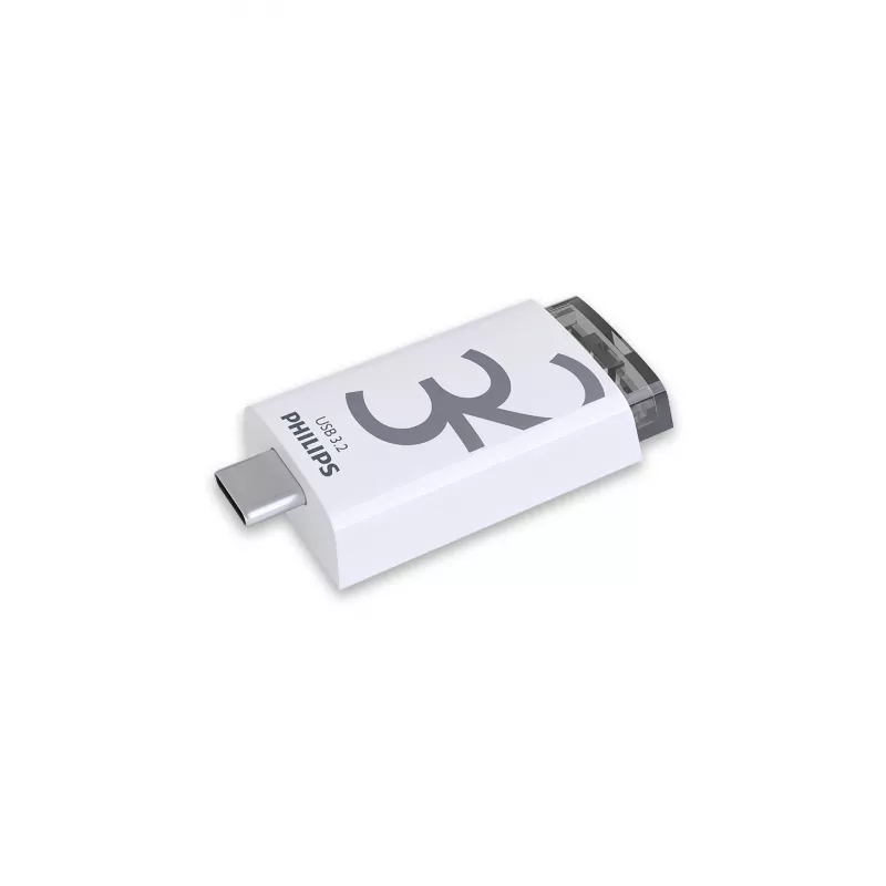 Philips Click USB atmintukas 32 GB USB Type-C 3.2 Gen 1 (3.1 Gen 1) Skaidrus, Baltas