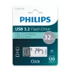 Philips Click USB atmintukas 32 GB USB Type-C 3.2 Gen 1 (3.1 Gen 1) Skaidrus, Baltas