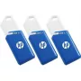 USB atmintinė HP X755W PACK x3 — 128 GB, USB Type-A 3.2 Gen 1, slankioji konstrukcija, mėlyna/baltas
