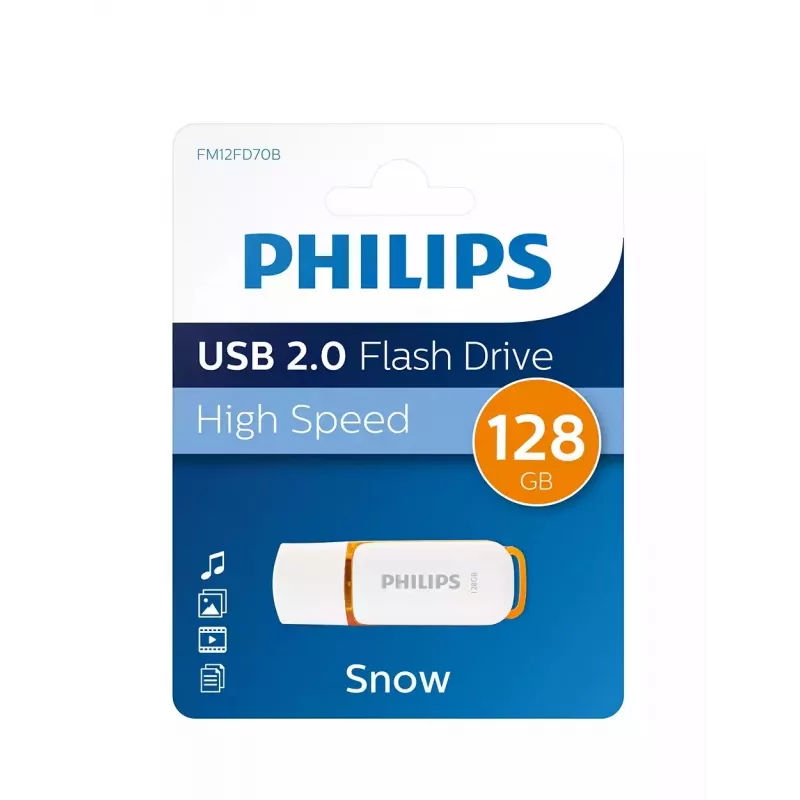 Philips FM12FD70B USB atmintinė 128 GB USB Type-A 2.0 Balta