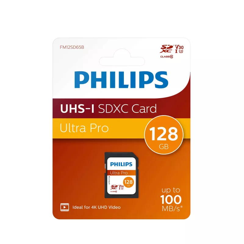 „Flash“ atmintis Philips 128 GB SDXC UHS-I FM12SD65B