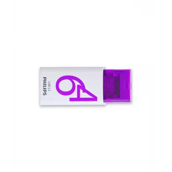 Philips Click USB atmintinė 64 GB USB Type-C 3.2 Gen 1 (3.1 Gen 1) Violetinė, Balta
