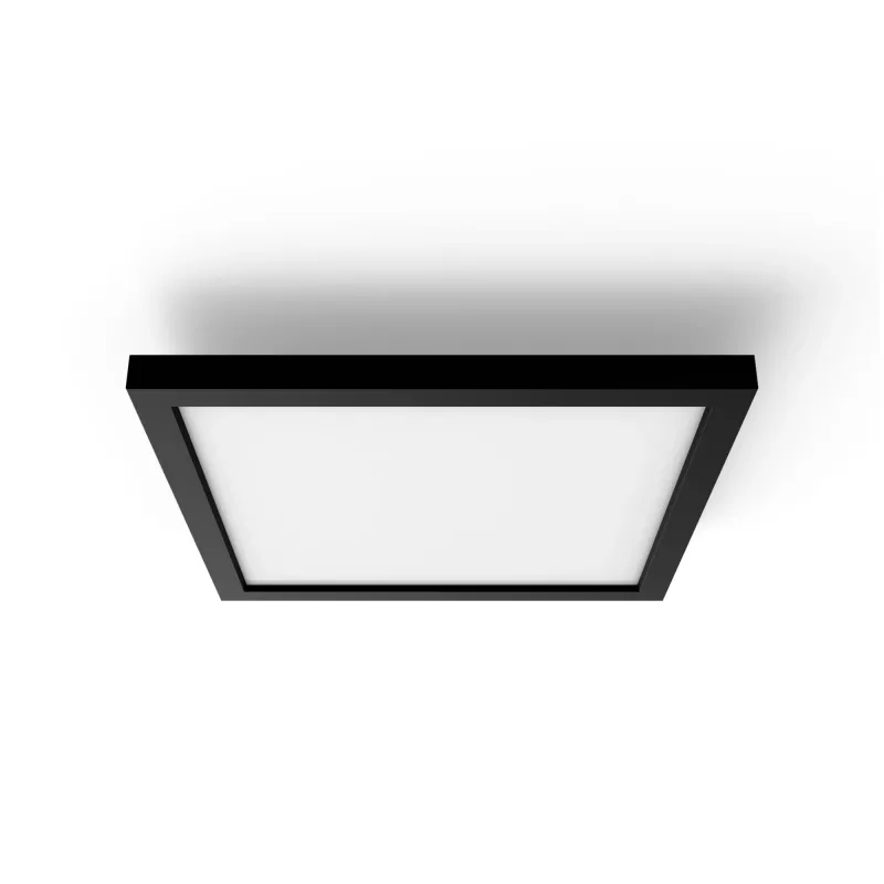 Išmanusis lubinis šviestuvas Philips Hue White Ambiance Aurelle Square Panel Bluetooth, juodas