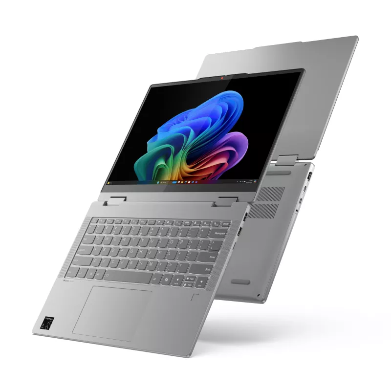 Lenovo IdeaPad 5 2-in-1 14Q8X9 Copilot+ PC Snapdragon X1P-42-100 Hibridas (2-in-1) 35,6 cm (14 colių) Liečiamas ekranas WUXGA 16 GB LPDDR5x-SDRAM 1 TB SSD Wi-Fi 7 (802.11be) Windows 11 Home Pilka
