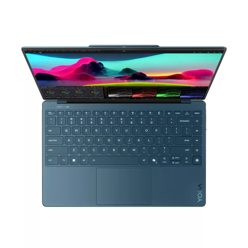 Lenovo Yoga Slim 9 14ILL10 Copilot+ PC Intel Core Ultra 7 258V nešiojamas kompiuteris 35,6 cm (14 colių) jutiklinis ekranas WQUXGA 32 GB LPDDR5x-SDRAM 1 TB SSD Wi-Fi 7 (802.11be) Windows 11 Home Teal