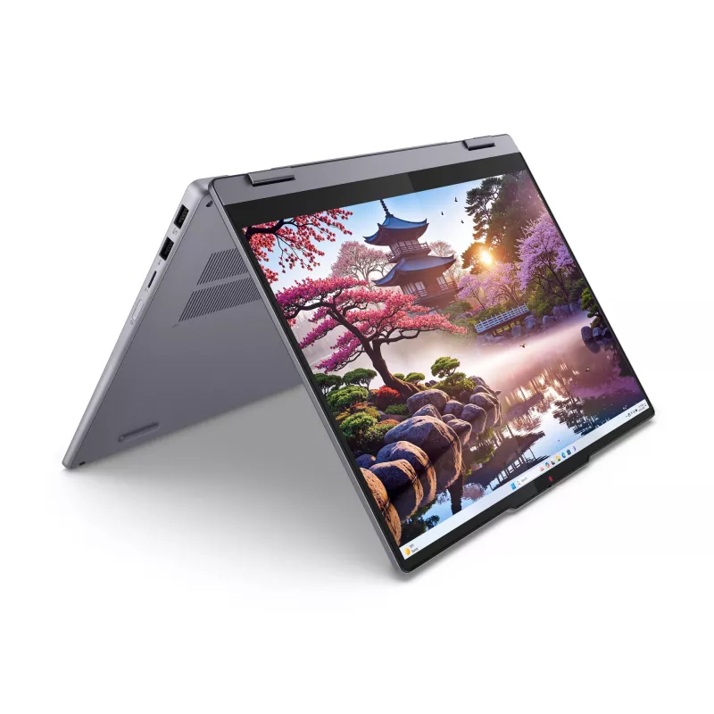 Lenovo IdeaPad 5 2-in-1 14AKP10 Copilot+ PC AMD Ryzen™ AI 7 350 Hibridas (2-in-1) 35,6 cm (14 colių) jutiklinis ekranas WUXGA 16 GB LPDDR5x-SDRAM 512 GB SSD Wi-Fi 7 (802.11be) Windows 11 Home vokiška pilka
