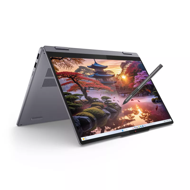 Lenovo IdeaPad 5 2-in-1 14AKP10 Copilot+ PC AMD Ryzen™ AI 7 350 Hibridas (2-in-1) 35,6 cm (14 colių) jutiklinis ekranas WUXGA 16 GB LPDDR5x-SDRAM 512 GB SSD Wi-Fi 7 (802.11be) Windows 11 Home vokiška pilka