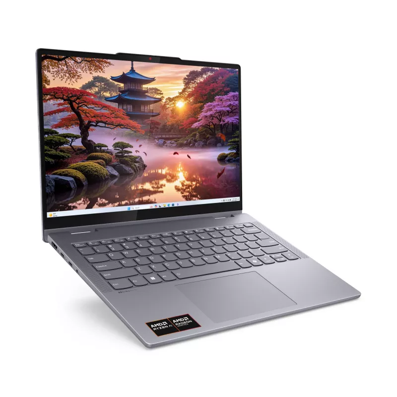 Lenovo IdeaPad 5 2-in-1 14AKP10 Copilot+ PC AMD Ryzen™ AI 7 350 Hibridas (2-in-1) 35,6 cm (14 colių) jutiklinis ekranas WUXGA 16 GB LPDDR5x-SDRAM 512 GB SSD Wi-Fi 7 (802.11be) Windows 11 Home vokiška pilka