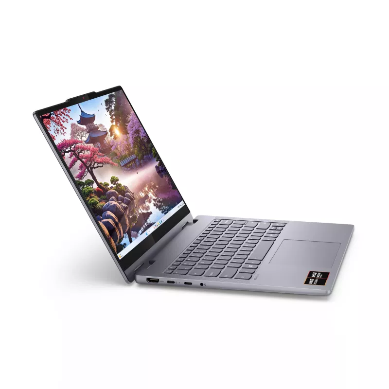 Lenovo IdeaPad 5 2-in-1 14AKP10 Copilot+ PC AMD Ryzen™ AI 7 350 Hibridas (2-in-1) 35,6 cm (14 colių) jutiklinis ekranas WUXGA 16 GB LPDDR5x-SDRAM 512 GB SSD Wi-Fi 7 (802.11be) Windows 11 Home vokiška pilka