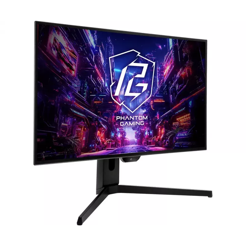 Kompiuterio monitorius ASRock PGO27QFS 27 colių 2560x1440 Quad HD OLED WOLED, 0,03 ms, 275 cd/m², USB‑C, VESA, reguliuojamas aukštis