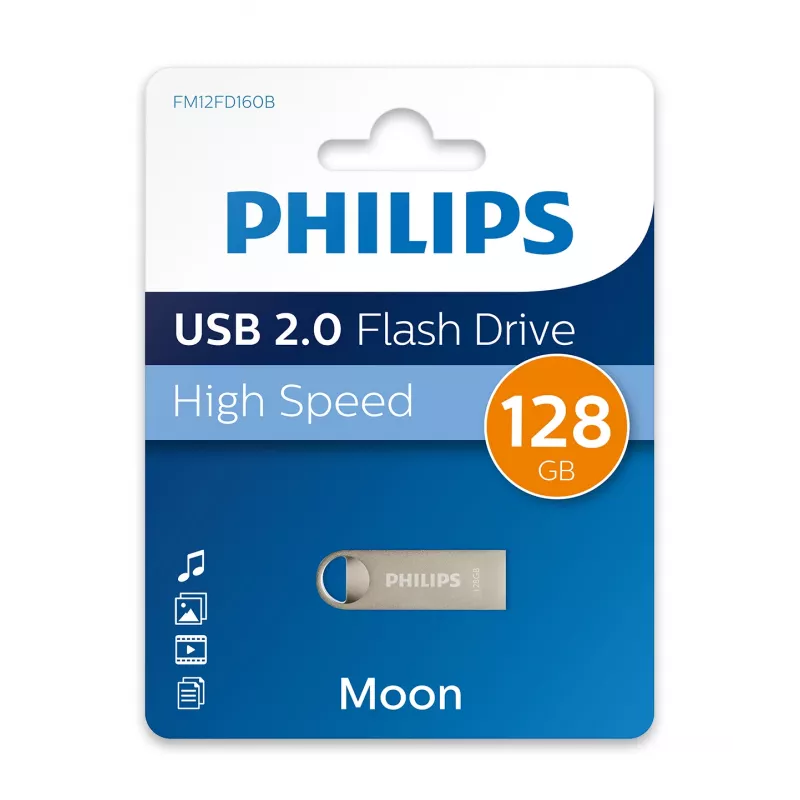 Philips Moon edition USB atmintinė 128 GB USB Type-A 2.0 Sidabrinė