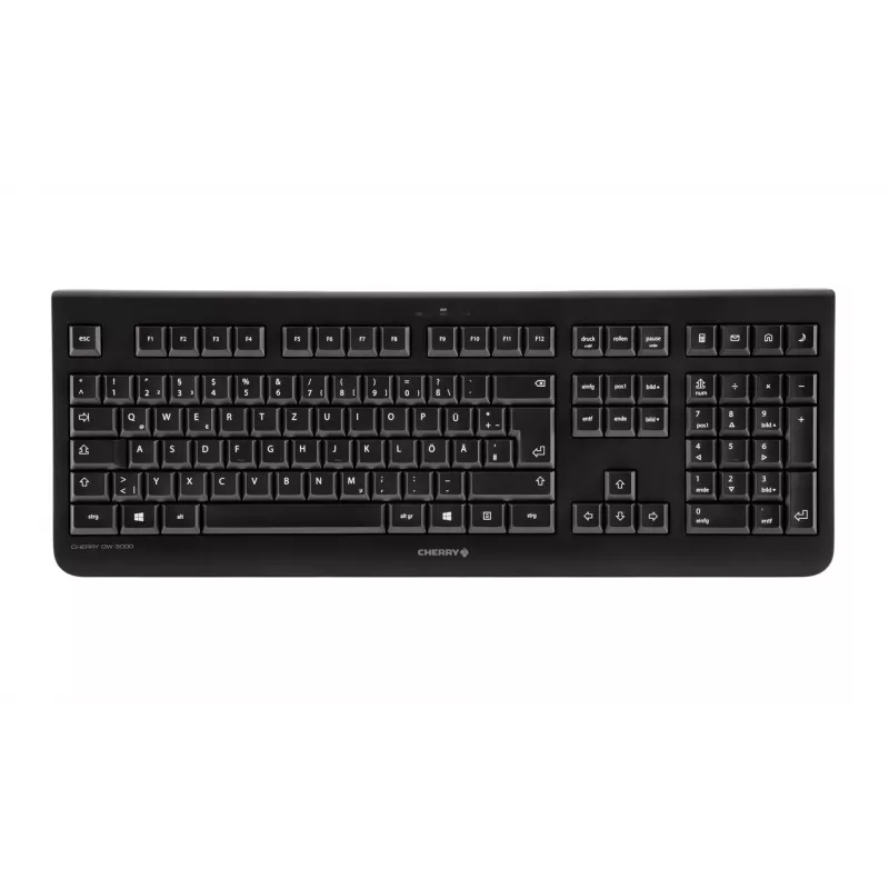 CHERRY DW 3000 klaviatūra, pelė įskaičiuota, universali, RF belaidė, AZERTY, belgiška, juoda